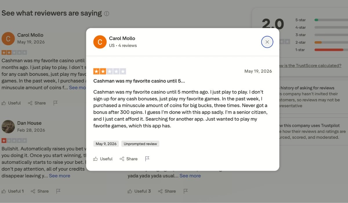 Cashman casino trustpilot review