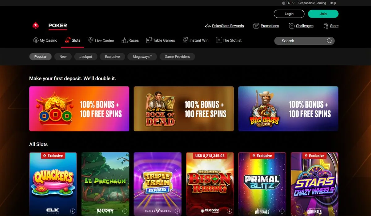 Pokerstars Casino games